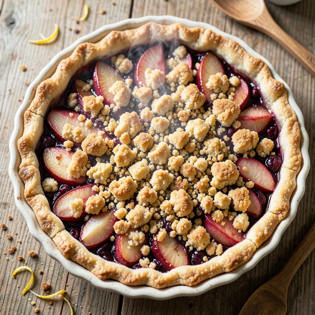 Apple Cranberry Crumb Pie Recipe: Tart-Sweet Swirls With Buttery Streusel Crunch